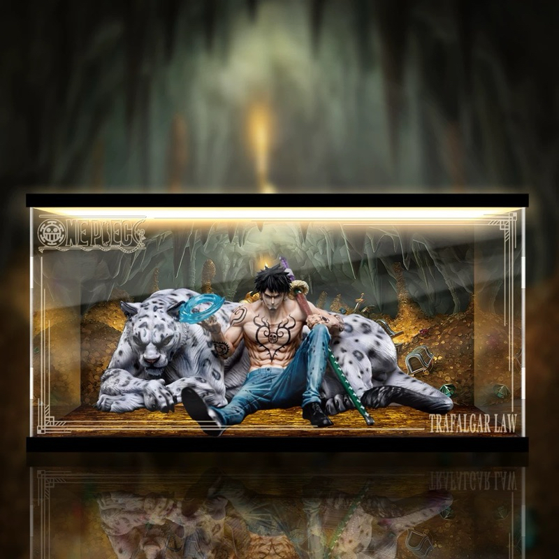 《Yao 挖寶趣》BT 托拉法爾加.羅 雲豹 坐姿 海賊王 七武海 GK雕像 專用展示盒