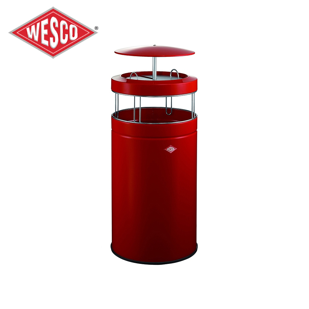 【WESCO】商用垃圾桶120L(頂蓋款)-紅