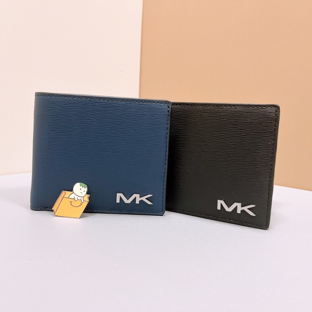 【現貨】MK Cooper 男夾 水波紋 對開 皮夾 短夾 MichaelKors Michael Kors