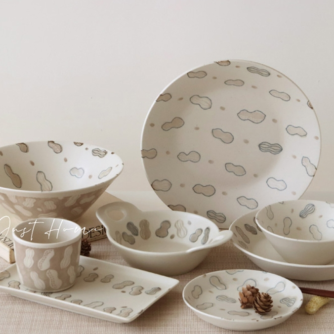 【JUST HOME】日本福祿花生器皿-多款《泡泡生活》碗 雙耳碗 圓盤 湯盤 餐盤 碟 餐碗
