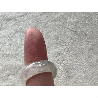 💚玉園翡翠💚緬甸A貨天然白冰莫西沙翡翠戒指 / / 天然A貨緬甸玉