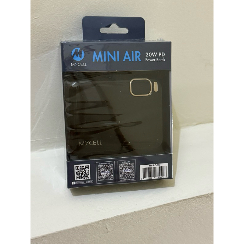 【Mycell】Mini Air PD 20W 10000mAh 可拆式雙出線 全協議閃充行動電源(台灣製造