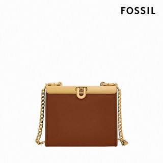 【FOSSIL 官方旗艦館】Penrose 真皮鏈帶短夾-棕色 SL10027200