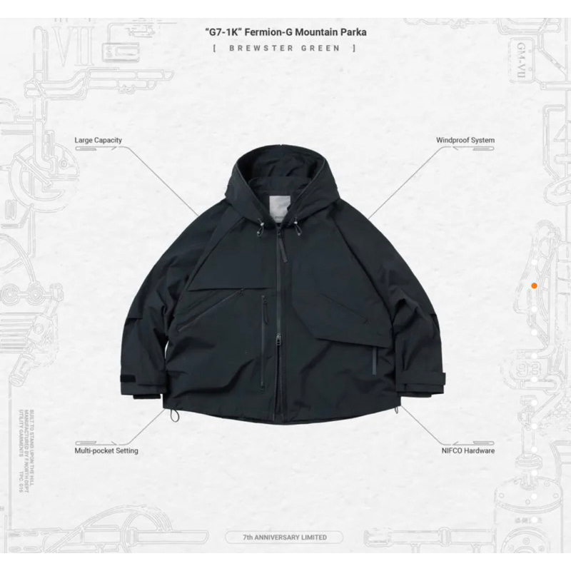「1號」GOOPIMADE “G7-1K” Fermion-G Mountain Parka