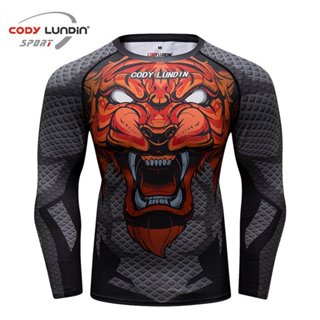 A01024 CODY LUNDIN 熱昇華數位印刷不掉色 長袖 緊身衣 壓縮衣 長袖T恤 機能布料 排汗 焦點服飾