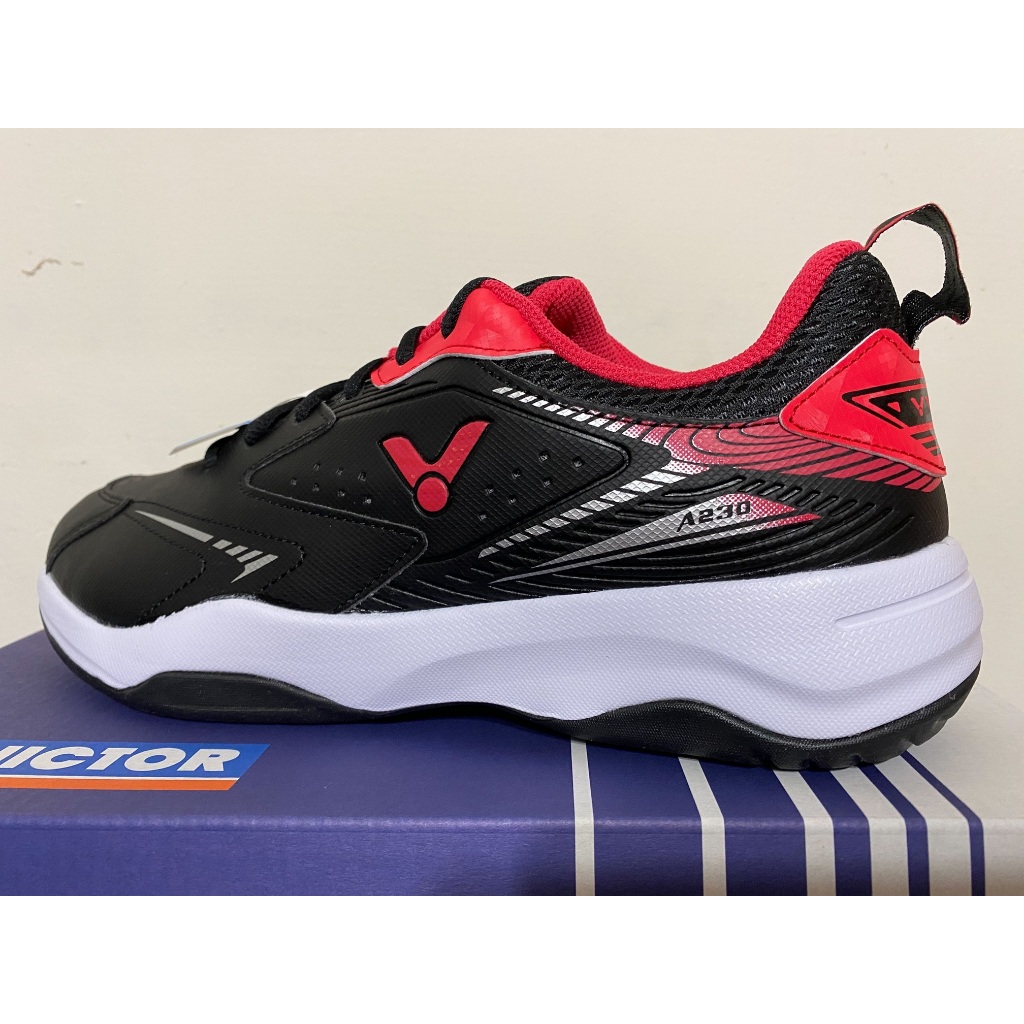 (羽球世家) 勝利 3.0寬楦羽球鞋 A230 CD 瑪瑙黑/紅 經典款 舒適避震 入門羽球鞋