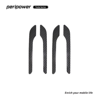 【peripower】PO-06 Tesla 系列-車門把手保護貼 (亮面卡夢/霧面卡夢)