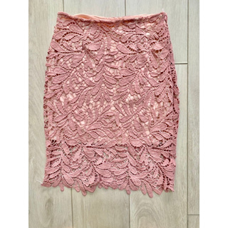氣質粉色蕾絲裙窄裙✨