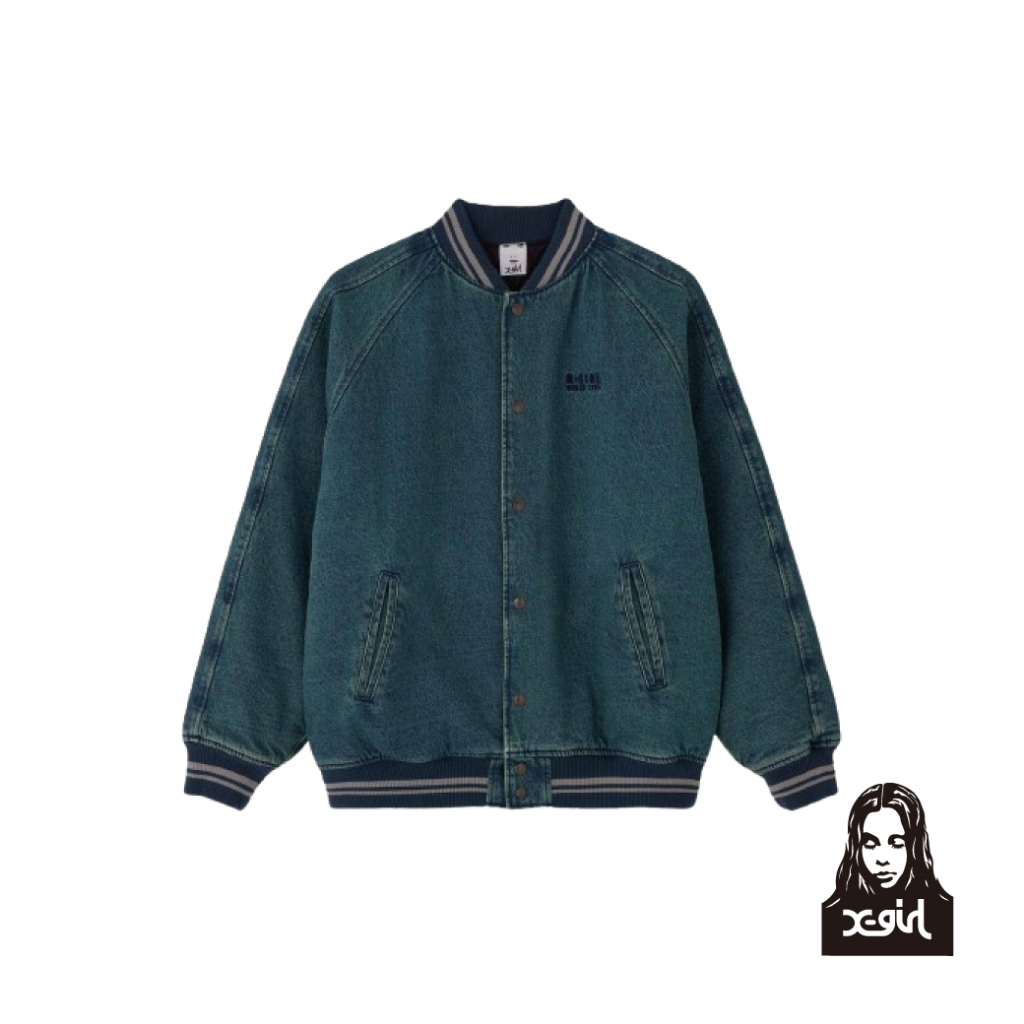 X-girl DENIM PUFFER JACKET  牛仔外套 105233021003