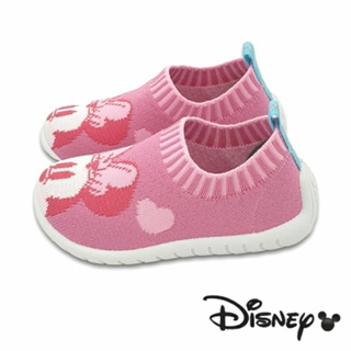 【MEI LAN】迪士尼 Disney (童) 米妮 可愛大臉造型 針織 休閒鞋 透氣 防臭 3039 粉 另有多色可選