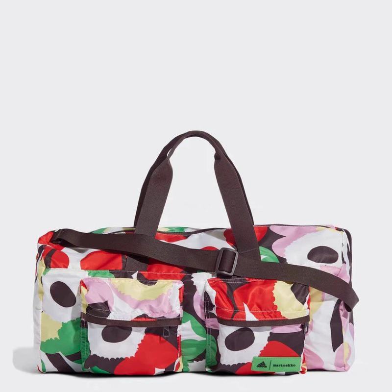 (現貨）愛迪達Adidas x Marimekko聯名花朵運動圓筒包運動手提包Collaboration Bag運動包