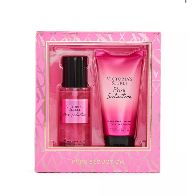 Victoria Secret 維多利亞的秘密 Pure Seduction 身體乳液+香氛 粉色誘惑香氛噴霧乳液 禮盒