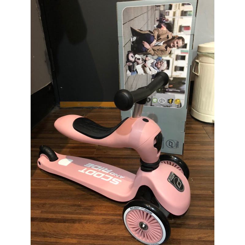 ✨全新現貨✨Scoot&amp;Ride奧地利 二合ㄧ 嬰幼兒 滑步車 玫瑰粉❗️❗️
