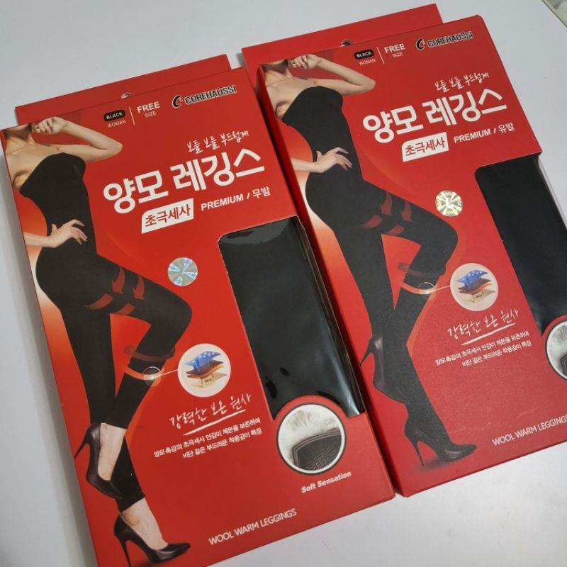 《🆕現貨》🇰🇷韓國空運來台COREHAUSSI 彈力仿羊毛刷毛保暖褲襪（九分/全長）