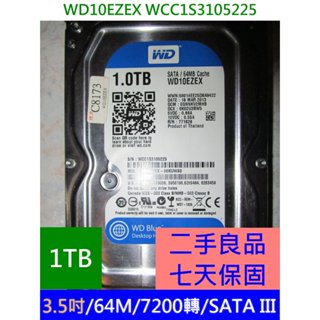 WD 3.5 吋 硬碟 WD10EZEX SATA HDD 1T HDD 1TB
