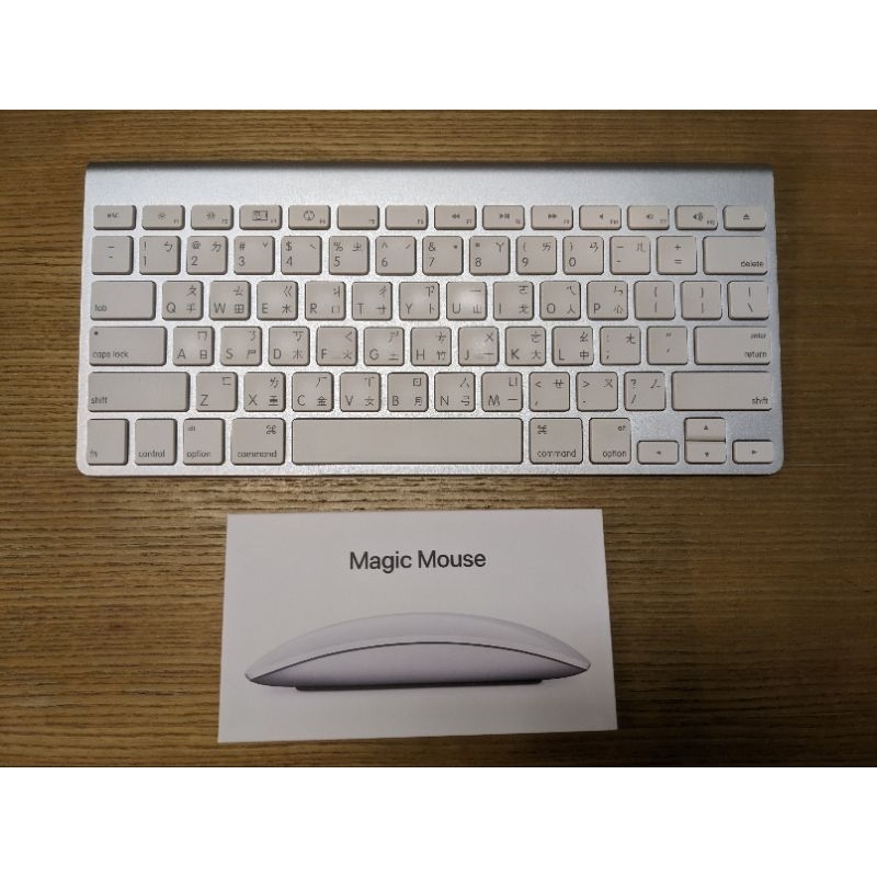 Apple magic mouse九成新滑鼠 送Apple keyboard二手鍵盤