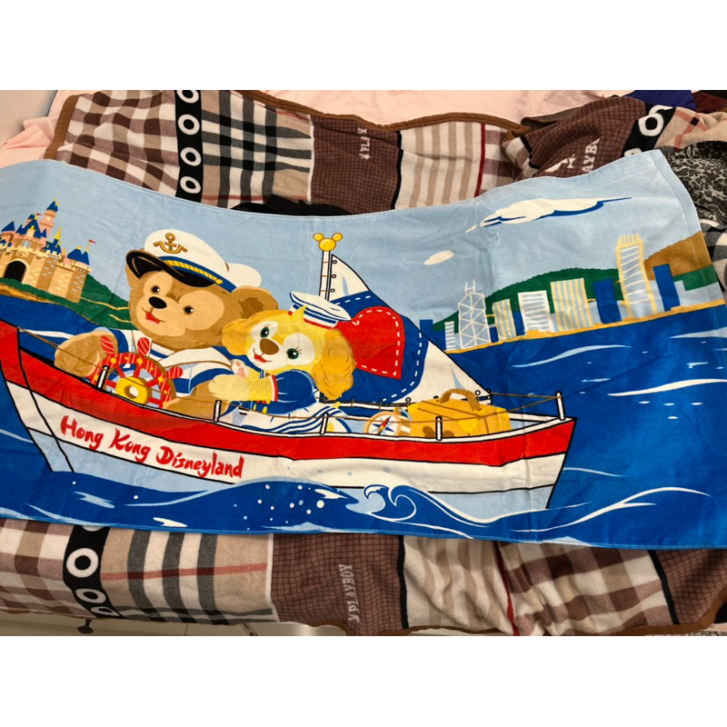 全新 香港迪士尼 Disney 達菲&amp;Cookie Ann毛毯