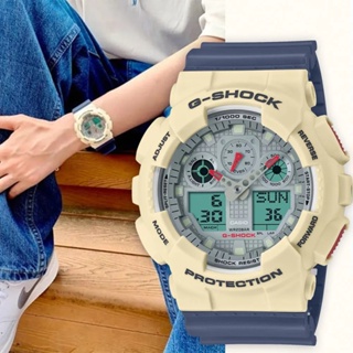 CASIO 卡西歐 G-SHOCK 復古色彩GA-100 系列 雙顯手錶 GA-100PC-7A2