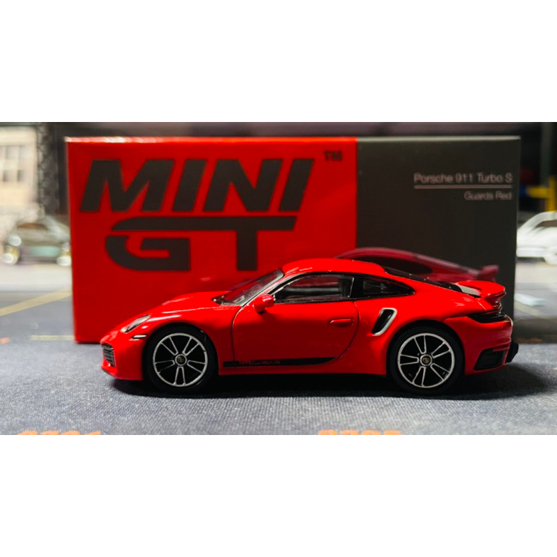 MiniGT 保時捷 Porsche 911 Turbo S 紅 1/64 模型