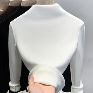 衣時尚 上衣 長袖T卹 發熱衣 S-2XL 新款自發熱一體絨半高領洋氣百搭修身純色加絨加厚打底衫上衣T149-6150.