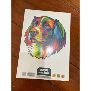 全新 UNIQUE SHAPE JIGSAW 木質拼圖 犬 狗 禮物 A4