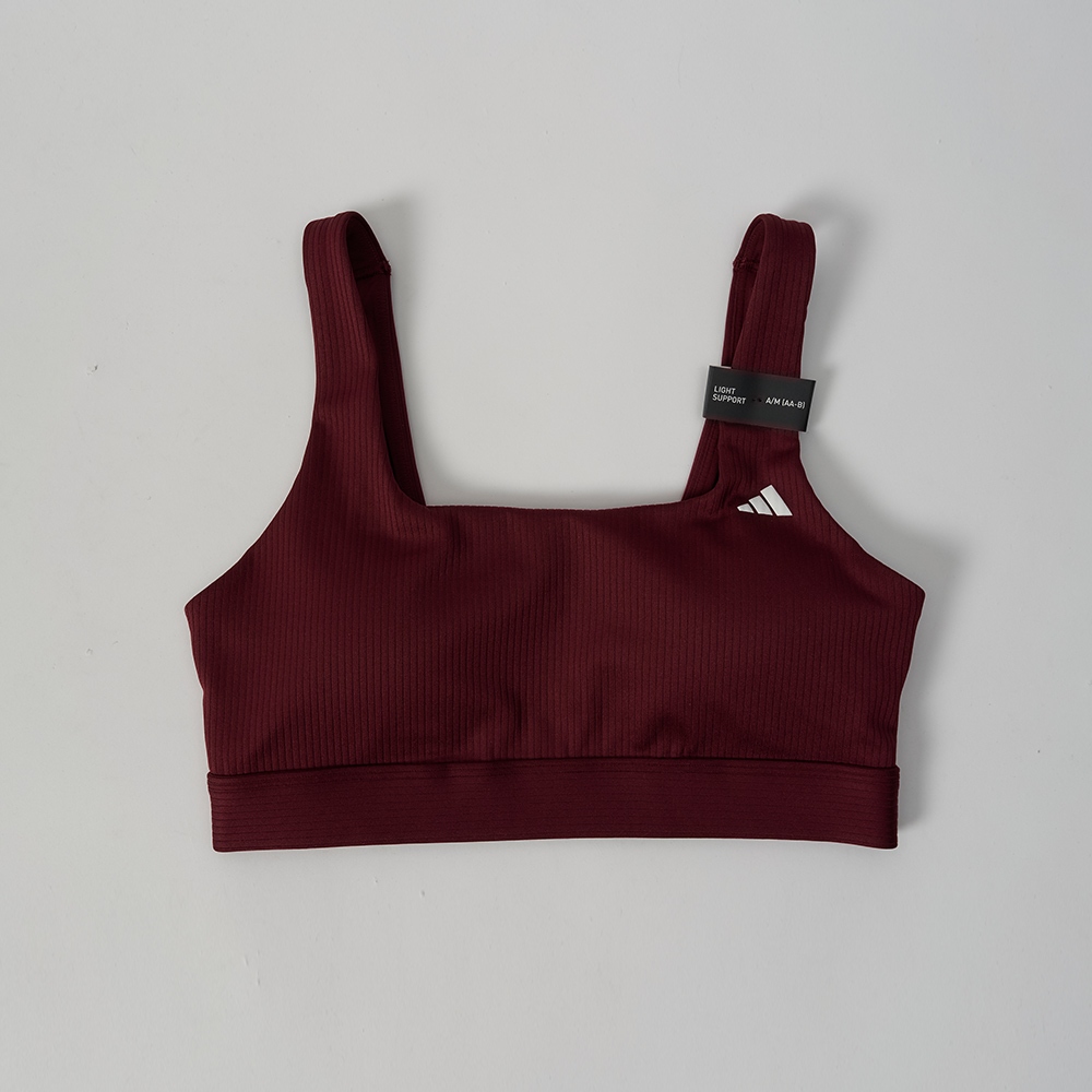 Adidas TRAIN LS Bra 女 酒紅色 訓練 運動 排汗 可拆式 運動內衣 HZ9025