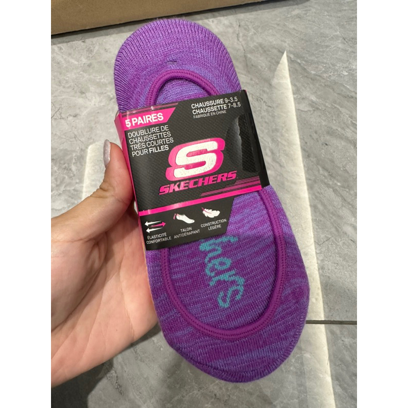 全新正品SKECHERS女童隱形襪 5雙組 鞋子尺寸US9-3.5