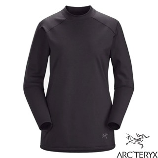 【ARCTERYX 始祖鳥】女 款登山半開襟立領長袖抗菌排汗衣 Motus AR/運動中層衣 黑 28340