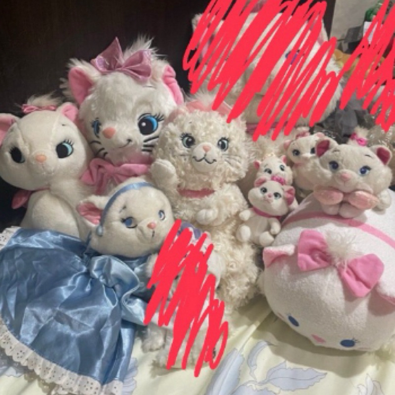 九隻瑪麗貓娃娃整圖售