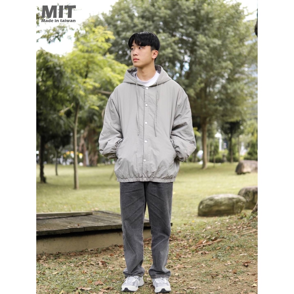 【MBC】MIT 台灣製 衍縫 落肩 葫蘆紋 防風防寒 鋪棉連帽夾克