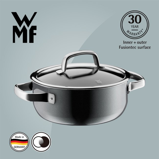 【WMF】Fusiontec 低身湯鍋 20cm 2.4L(鉑灰色) 現貨