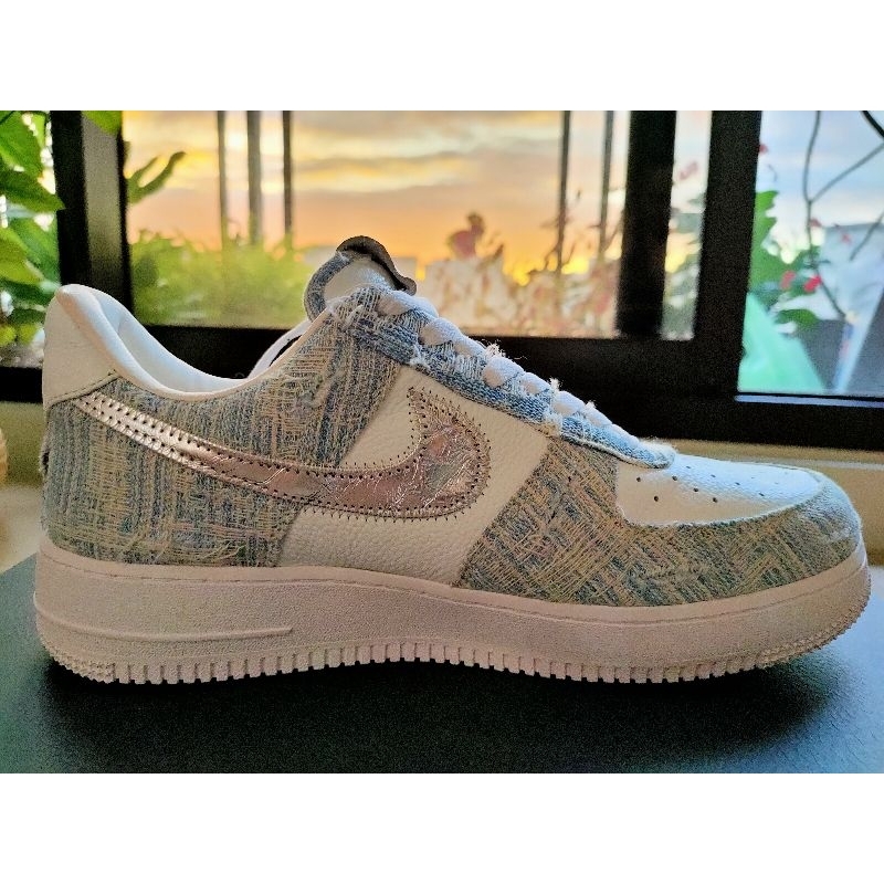 The Remade & Nike Air force 1(牛仔布，白底）