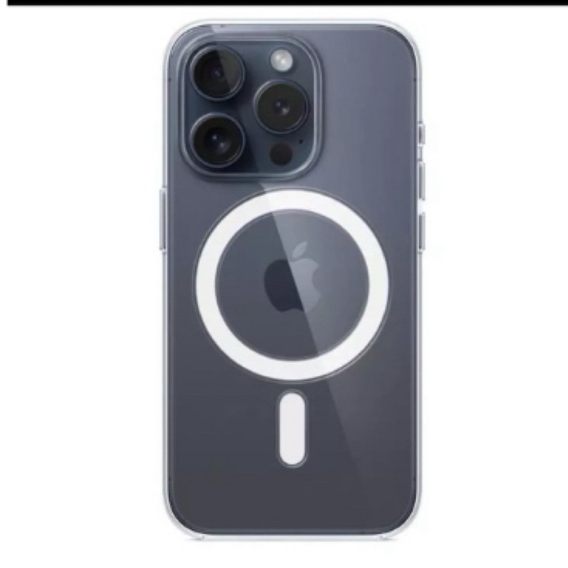 iPhone 15 plus MagSafe 二手95成新 原廠透明殼 APPLE蘋果手機殼 無線充電 透明殼