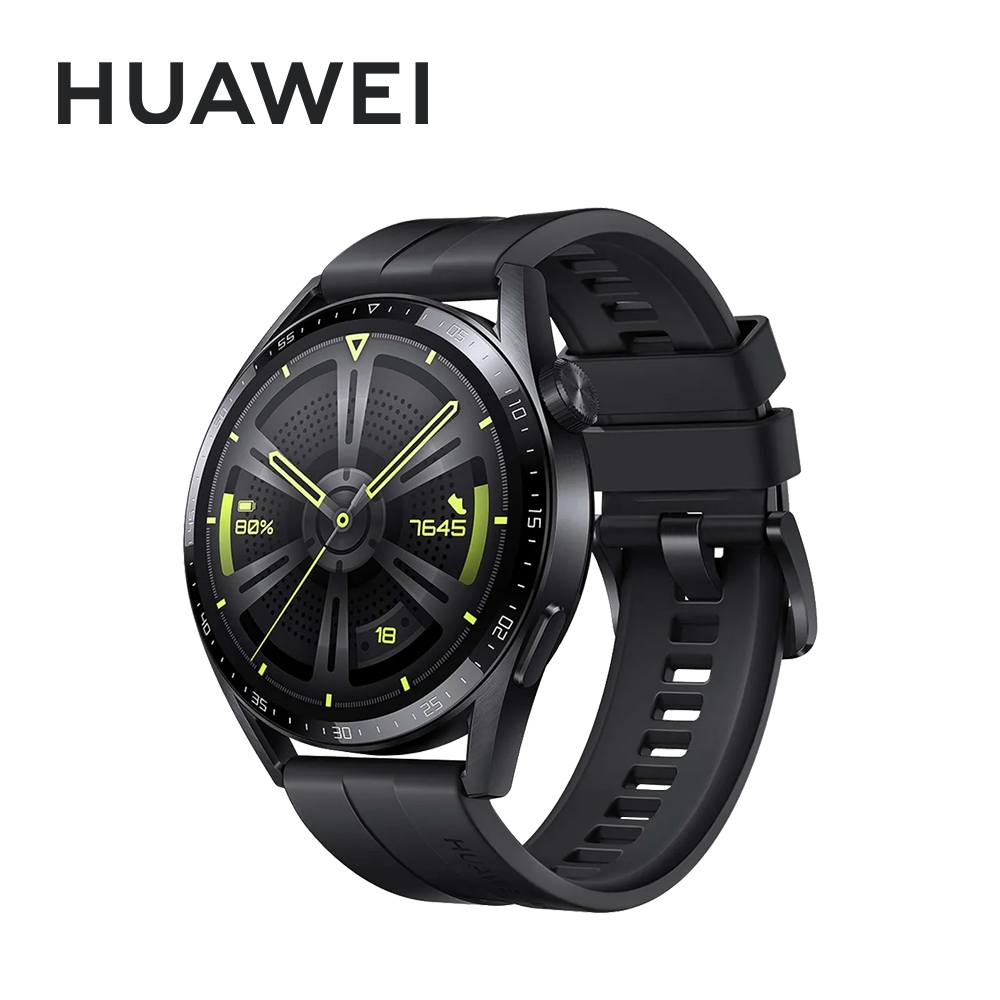HUAWEI 華為 Watch GT3 46mm 1.43吋AMOLED運動智慧手錶 心率手錶 矽膠錶帶