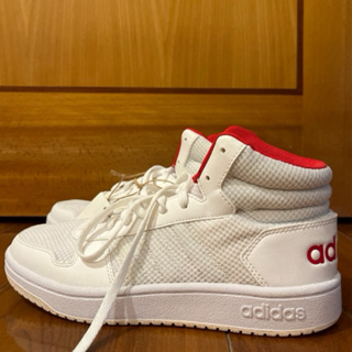 adidas HOOPS 2.0 MID 女生 白色 皮革 中筒 復古 運動 休閒鞋 FY6023