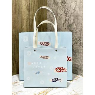 匠然工房- 日式和風手提紙袋鯉魚藍款#日式和風#現貨🌟禮品袋#小紙袋#手提紙袋#包裝袋#精美手提袋#精品袋#質感提袋