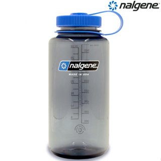 Nalgene 1000cc 寬嘴水壺/運動水瓶/寬口瓶 Tritan Sustain 美國製 2020-1532煙霧灰