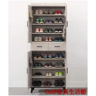 Gen9 傢俱生活館..麥莉雅白橡色3x6尺鞋櫃(624)(單只)(木心板)-SB#907-2..台北地區免運費!!