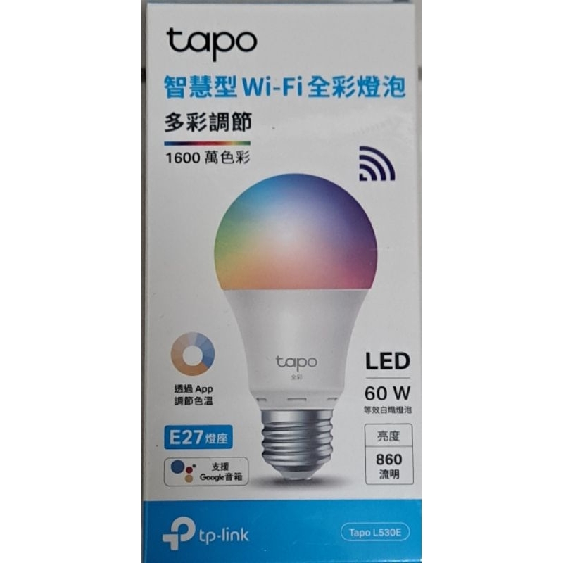 TP-Link Tapo L530E 1600萬色 多彩調節 8.7W 節能LED Wi-Fi 全彩智能燈泡