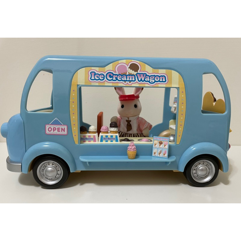🎀森林家族 冰淇淋車 藍色 冰淇淋 餐車（私訊購買有優惠
