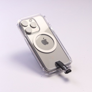 Moxbii 極空戰甲八代 (For iPhone 15 Pro) 磁吸+綁帶/掛片 可搭配手機掛繩背帶 不變黃 防摔殼