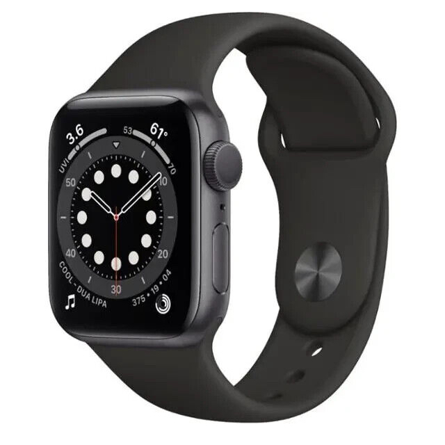 二手 已過保 Apple Watch S6 44mm 灰 附全新黑色Nike錶帶