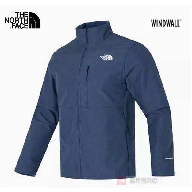 -滿3000免運-[雙和專賣店] THE NORTH FACE 男 防風防潑水保暖軟殼外套/83TE/蔭藍