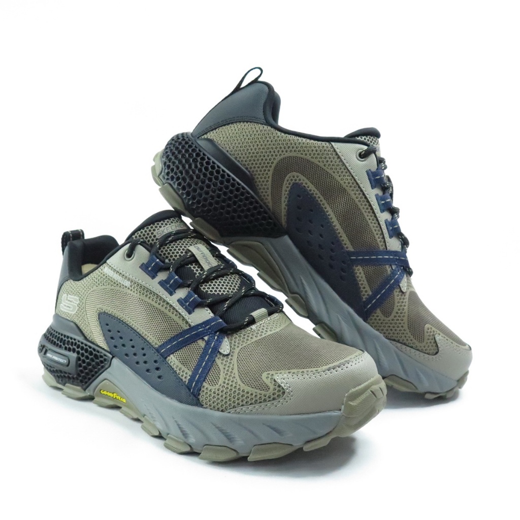 Skechers 237401TPBK 男戶外越野鞋 3D Max Protect 防潑水 灰褐