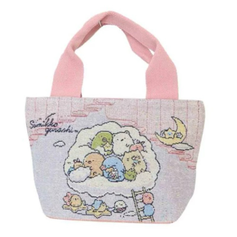 現貨促銷～全新日本🇯🇵San-X 角落生物 戈布蘭編織風 午餐包 手提包 便當袋 共2款