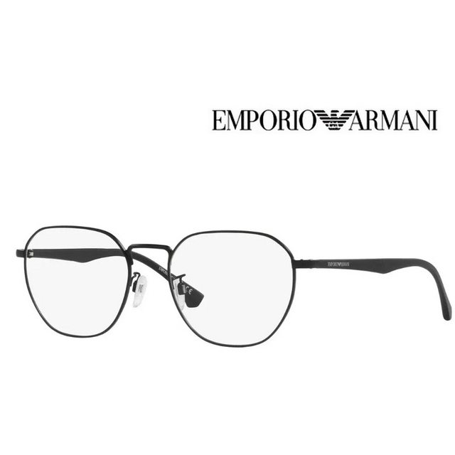【原廠公司貨】EMPORIO ARMANI 亞曼尼 時尚複合輕量光學眼鏡 EA1128D 3001 霧黑