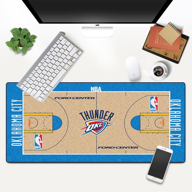 [現貨]電腦滑鼠墊 2021奧克拉荷馬雷霆OKC Thunder超大尺寸 NBA主場 籃球場地板 桌墊