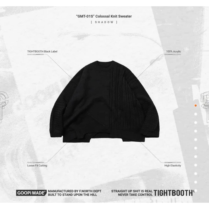 GOOPiMADE® x TIGHTBOOTH  “GMT-01S” Colossal Knit Sweater