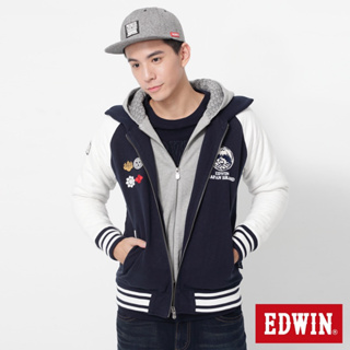 愛德恩 全新正品 EDWIN江戶勝 富士山鋪棉防寒外套-男厚棉外套 S號