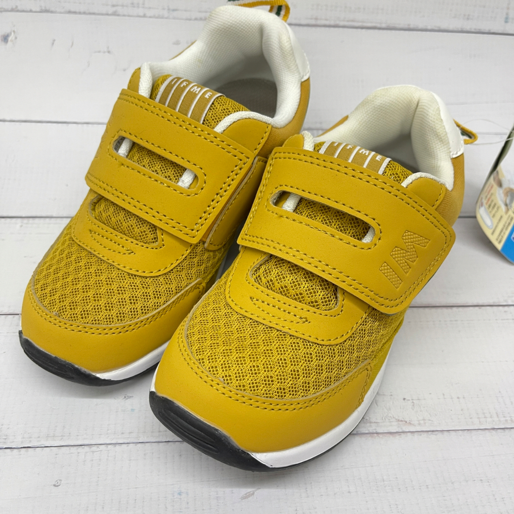 ［出清品］《布布童鞋》日本IFME百搭黃色透氣兒童機能運動鞋
